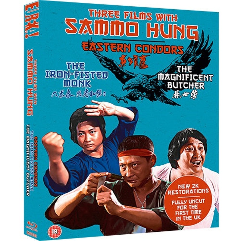 Three Films with Sammo Hung: The Iron-Fisted Monk / The Magnificent Butcher / Eastern Condors w/SLIP (Region B)