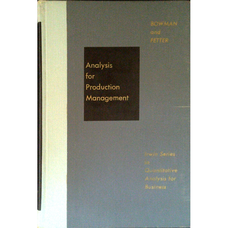 Analysis For Production Management