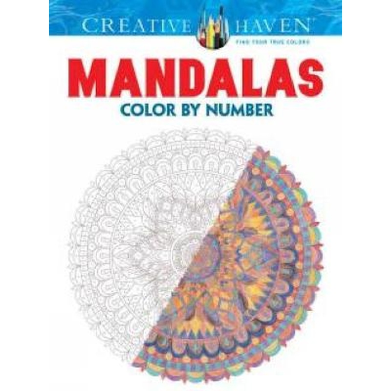 Creative Haven Mandalas Color by Number Coloring Book