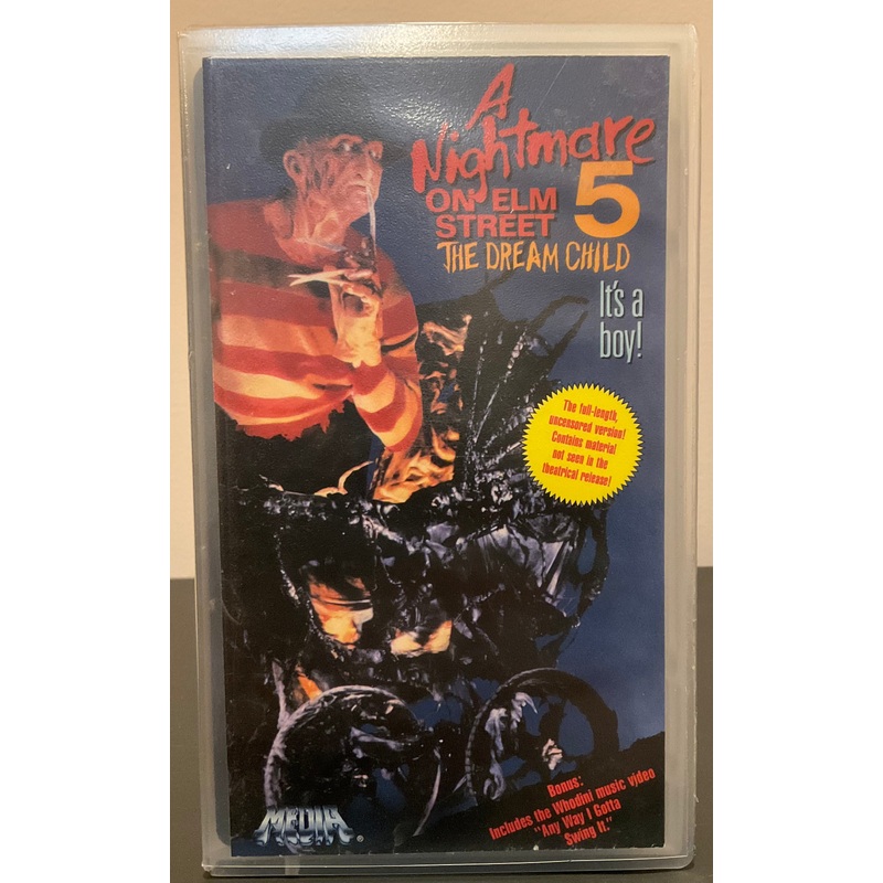 A Nightmare On Elm Street 5: The Dream Child (Cut box, Former Rental, 1989 Media) VHS