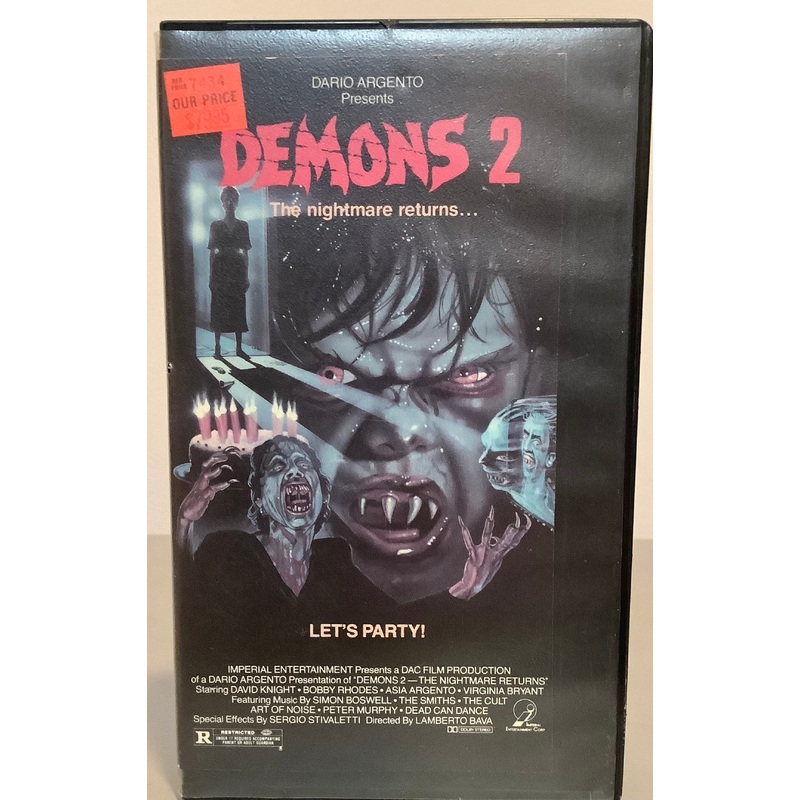 Demons 2 (Cut Box/ Ex Rental) VHS