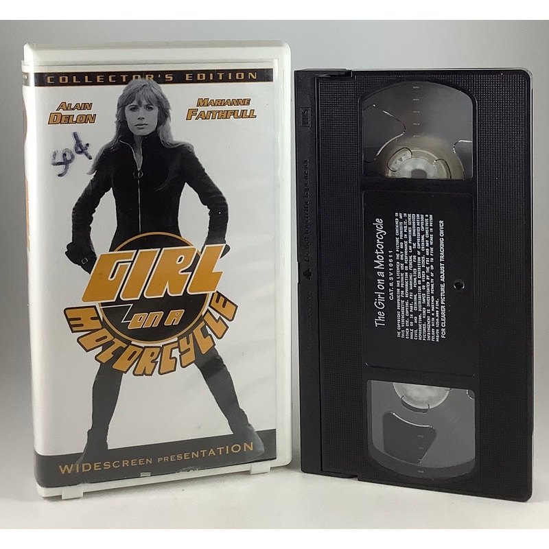 Girl on a Motorcycle Clam Shell VHS