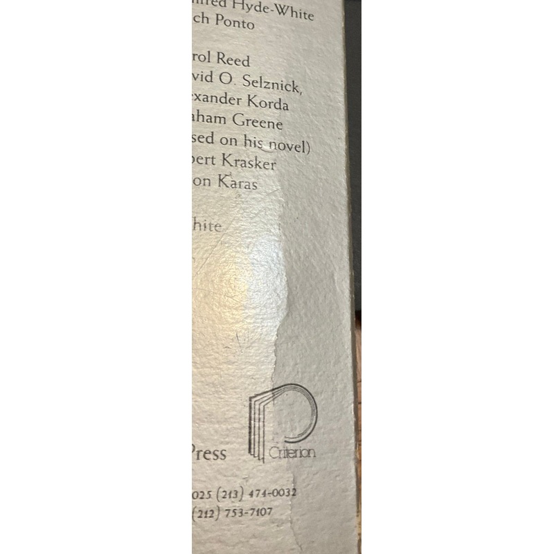 The Third Man (#5) BIG BOX VHS