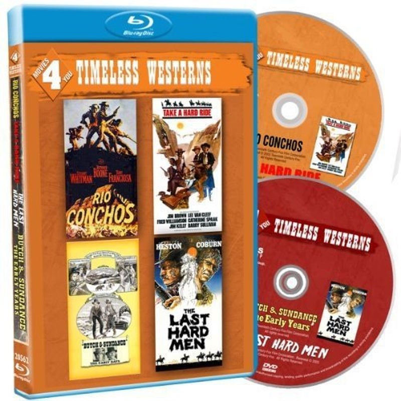 4 Timeless Westerns: Rio Conchos/Take a Hard Ride/Butch & Sundance/Last Hard Men
