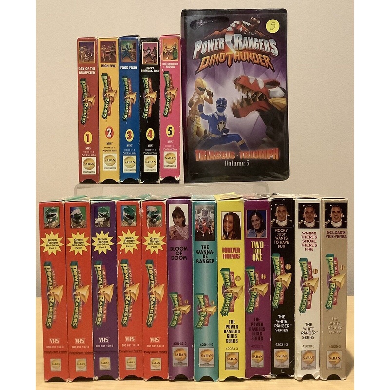 Mighty Morphin Power Rangers VHS Lot of 18